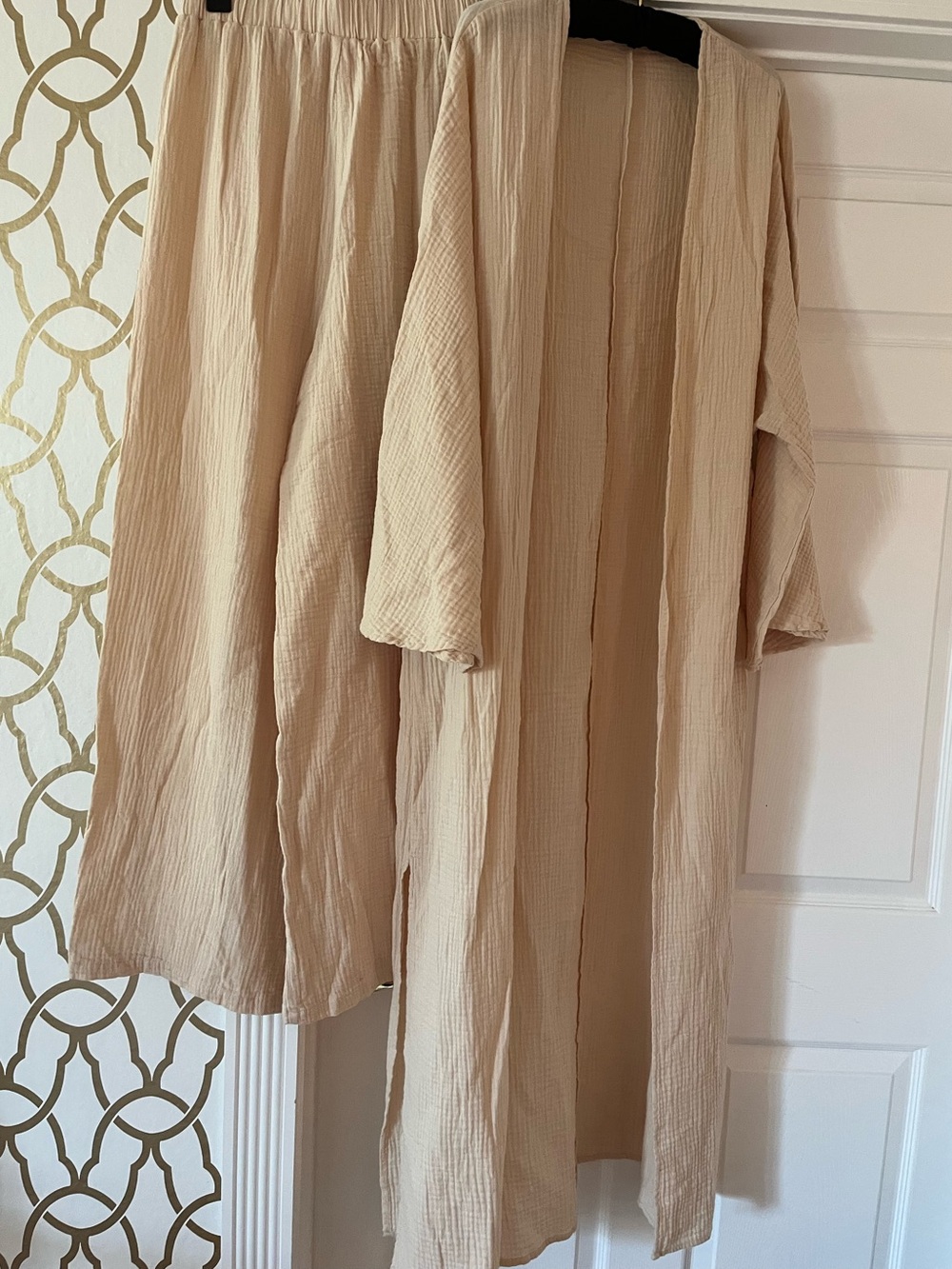 TALUM tan Cotton Gauze luxe KIMONO SET!!
